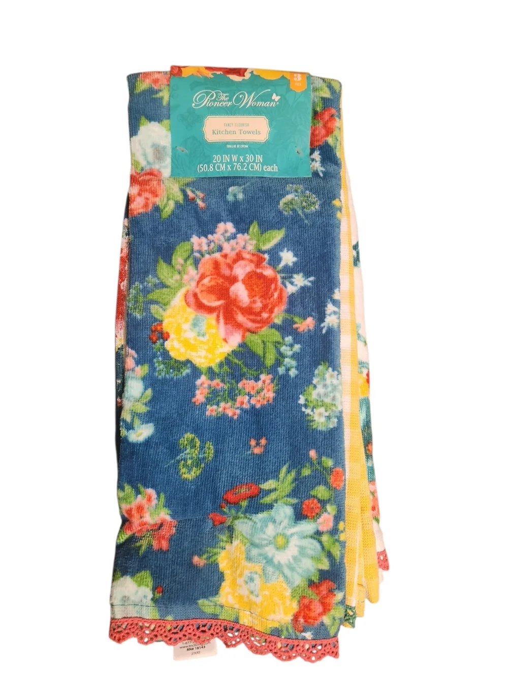 The Pioneer Woman The Pioneer Woman Kitchen Towels with Lace Trim - Picture 2 of 4